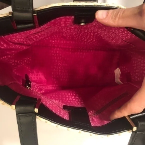 Kate Spade black leather straw mini tote bag - Picture 9 of 9